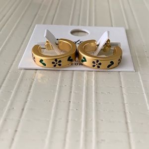 Madewell enamel countryside small hoop earring